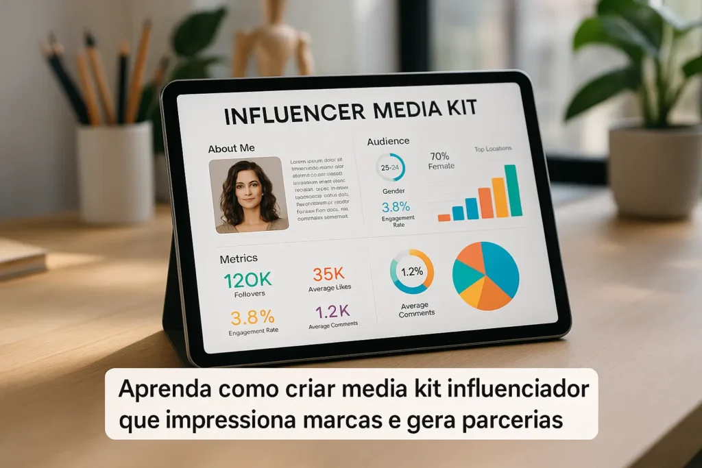 como criar media kit influenciador profissional exemplo