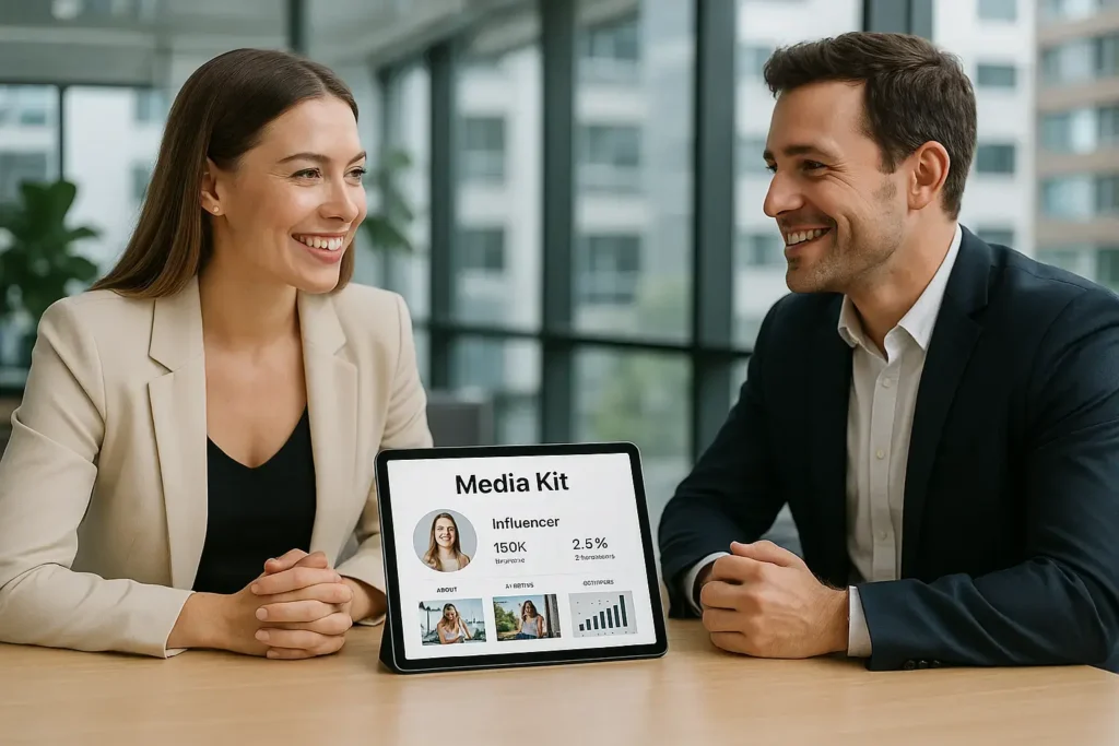 reunião marca influenciador media kit