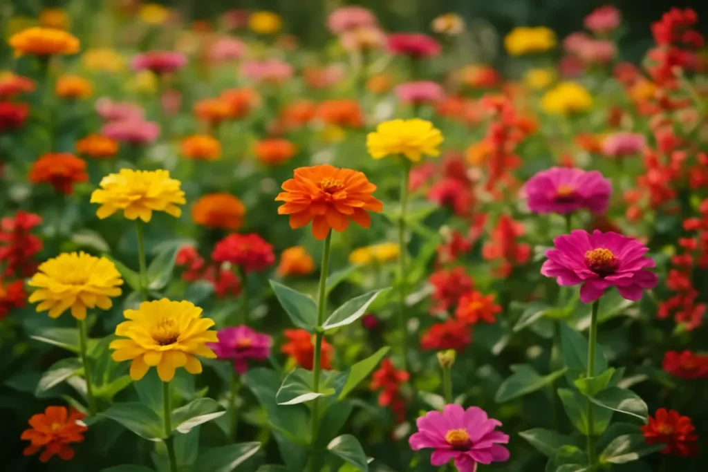 Jardim florido ideal para legendas de flores em uma palavra
