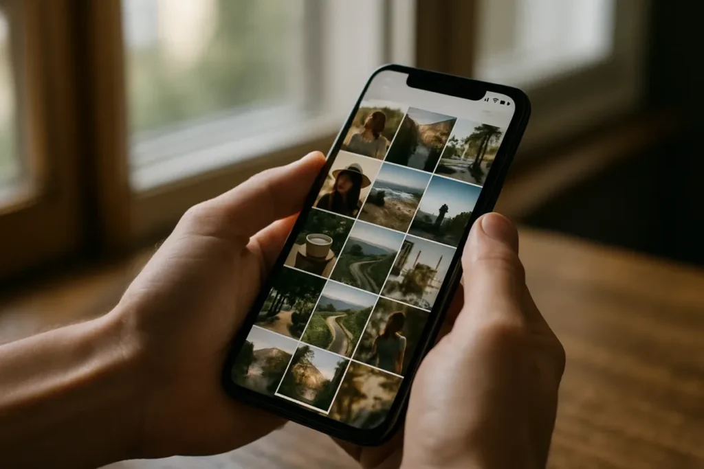 Rótulo feito com IA aparecendo em uma foto no feed do Instagram